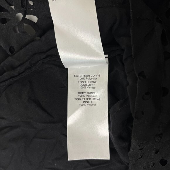 $428 NWOT See by Chloé Eyelet Top Lasercut Perforated Blouse Size 38 Black - Picture 11 of 14